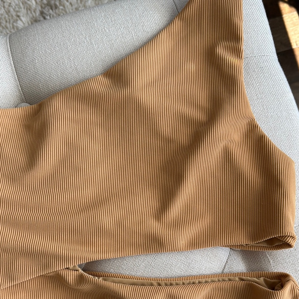 Beach Riot One Shoulder Tan One Piece - Picture 3 of 8